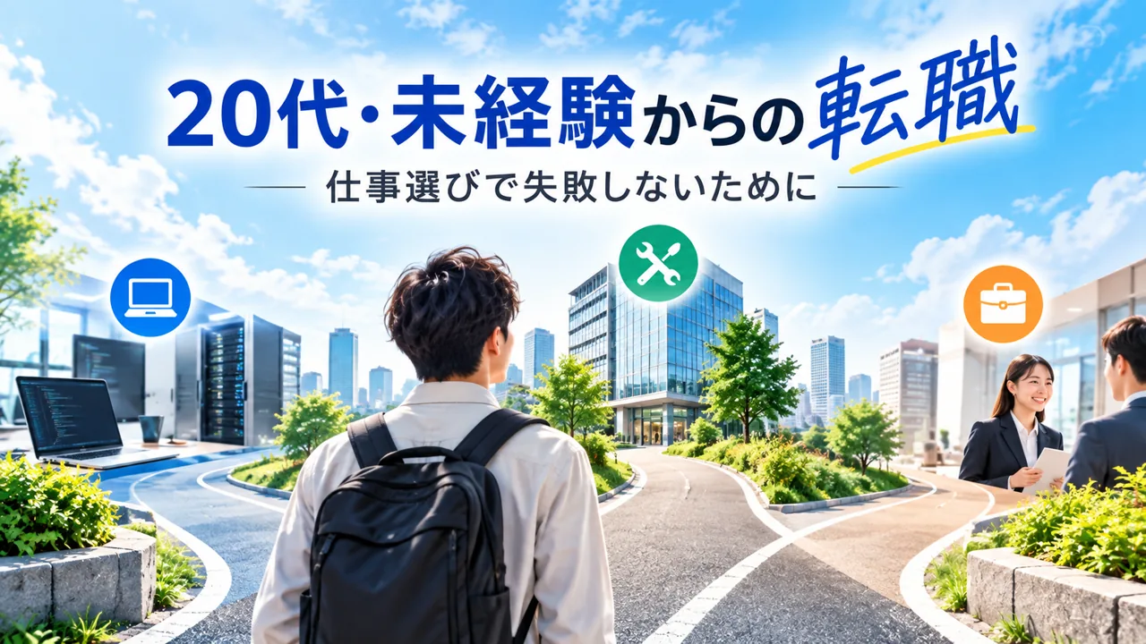 20代・未経験からの転職で仕事を選ぶイメージ